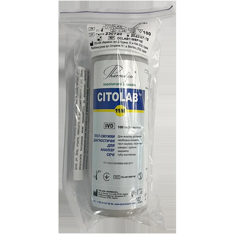 Діагностичні тест-смужки CITOLAB 11М для аналізу сечі